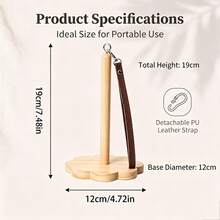 1pc Adjustable Portable Wrist Yarn Holder With Rotatable Wooden Container, Suitable For Storing Crochet Hooks And Handicrafts, Great For Crafters - Wrist Gauze Holder - View 3