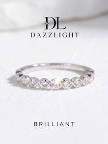 1pc Moissanite Ring Minimalist Full Pave Eternity Band Ring Perfect For Women's Wedding Stacking And Daily Wear - Diamond Moissanite Ring - View 1