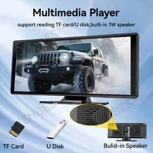 VENBES 10.26 Inch PND Portable Car Stereo, Wireless CarPlay & Wireless Android Auto Touch Screen Car Player With Bluetooth FM - Main Unit Only - View 6