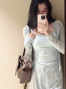 American Style Brown Niche Design Solid Color Minimalist Versatile Exquisite Leather Texture Small Delicate Backpack Vintage Handbag - Brown - View 4
