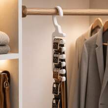 Vertical Multi-Layer Space-Saving Plastic Hanger Hooks Minimalist Style Tie Belt Scarf Storage Hook Dormitory Space Optimization Essential Behind Door Entryway Organizer Camisole Strap Accessory Hanging Rack Bedroom Closet Organization Tool Modern Home Decor Practical Housewarming & Mother's Day Creative Gift Useful Gift For Boyfriend Father - Multicolor - View 2