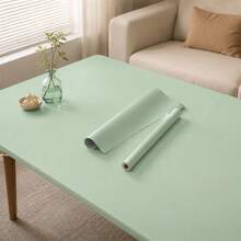 1 Roll Of Solid Color Simple Wallpaper, Matte Surface, Self-Adhesive Wallpaper, That Is, Peeling And Pasting Contact Paper, Used For Countertops, Cabinets, Wardrobes, Renovation Wallpaper, Suitable For Home Decoration - Bean Sprout Green - View 9