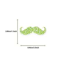 50pcs Colorful Leopard-Print Mustache Stickers Decals, Easy To Apply And Peel, PVC Self-Adhesive Stickers, Suitable For Journals, Scrapbooks, Laptops, Water Bottles And Travel Crafts - Black - View 2