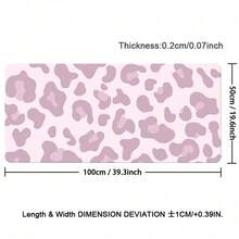 1pc Light Pink Leopard Print PU Leather Large Desk Mat, Waterproof Anti-Slip Easy Wipe Desktop Protector, Big Mouse Pad For Office, Study, Gaming & Makeup Table Decor - View 11