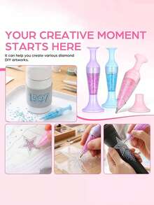 Handmade Diamond Painting Pen, Suitable For Diamond Painting DIY Dotting Tool - Full Set Handmade Nail Art Dotting Pen, Crystal Vase Inlay And Handmade Embroidery - Creative Diamond Painting Tool, Crafts, DIY Handmade Kit - Sets - View 4