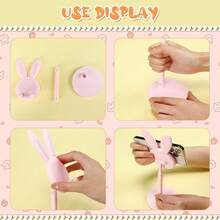 1/3 buah Dudukan Tablet Lipat Berbentuk Kelinci yang Dapat Diatur, Dudukan Tablet/Ponsel Anti Selip Plastik yang Dapat Diatur Ketinggiannya, Rak Penyimpanan, Minimalis Kreatif Dekoratif, Cocok untuk Tablet Komputer, Pelajar, Ponsel, Selfie, dan Live Streaming, Sudut dan Pemasangan Perekaman yang Dapat Diatur, Membutuhkan Perakitan Sederhana - Berbagai gaya - View 7