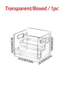 1/2Pcs Clear Desktop Storage Box, 3-Tier Cosmetic Display Organizer, Makeup Skincare Perfume Holder, Vanity Dresser Decor, Ideal Gift For Girlfriend - Clear - View 10