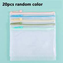 1/5/10/20 A4 Zipper File Bags, Transparent Storage Bags, Minimalist Color Scheme, Suitable For A4 Paper And Book Storage, Office Document And Material Storage Bags. Suitable For School, Office, And Home Use. - Multicolor - View 9