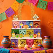 Halloween Altar Ofrenda Día De Muertos Mdf 3mm Desarmable - 1 - Ver 7