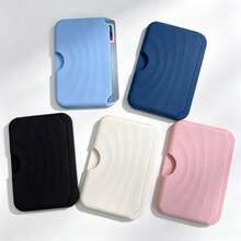 Silicone Wavy Magnetic Card Holder, Magsafe Strong Magnetic Back Sticker, Credit Card Holder, ID Card Holder, Card Protector, Unisex Sticker-Style Card Holder, Compatible With Most Smartphones. - Multicolor - View 2