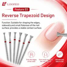 6PCS Diamond Nail Drill Bits, 3/32" Manicure Tools For Salon And Home Use - Multicolor - View 7