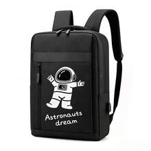 A Boys Campus Backpack With Alien Inspirational Print, Business Backpack, Multiple Colors Available, Girls Backpack, Suitable For Campus, Short Trips, Student Campus, Daily Commute And Work Travel, Large Capacity Compartment Can Store Laptop And Various Learning Supplies. - Backpack - View 8