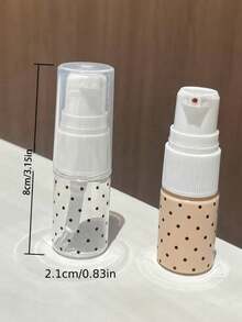 波點圖案塑膠乳液噴霧瓶，附泵頭與噴嘴，適用於精華液、底妝、保養品試用，旅行便攜可重複填充防碎化妝品容器，適合保濕與產品測試 - 彩色 - 查看 5