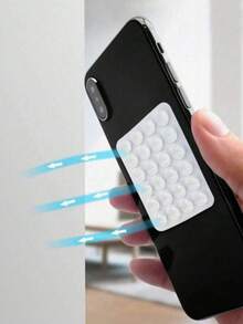 Silicone Suction Cup Phone Stand, Waterproof Adhesive Base, Compatible With Most Phones, Universal Selfie Video Ring Holder (Random Color & Style) - A - View 6