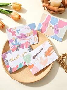 100/200/500pcs Customized Business Cards, Upload Design/Image Customized Business Cards, Customized Logo & Text Business Cards Designed For Entrepreneurs, Boutiques And Service Industries, Customized Visitor Cards, Suitable For Small Businesses, Salons, Nail Artists, Makeup Artists - Multicolor - View 5