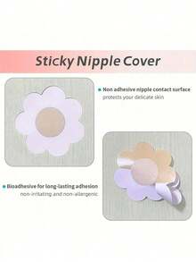 50/100PCS Invisible Nipple Tape Disposable Nipple Pad Tapes Nipple Cover Non-Woven Nipple Sticker Chest Stickers - Multicolor - View 6