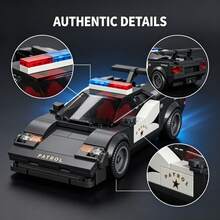 310pcs Police Sports Car F1 Racing Building Block Set, DIY Creative Assembly Toy Set ABS Material Home Decor Atmosphere Ornament, Large Particle Toy Boys Birthday Gift - Christmas Gift - Multicolor - View 2