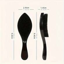 Men's Wavy Medium Stiff Bristle Brush With ABS Handle - Scalp Massage Comb Suitable For All Hair Types, Normal Hair - Multicolor - View 6