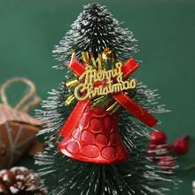 2PCS Christmas Bell Hanging Ornament Set, Gold, Red, Silver Christmas Bells With Red Bow Ribbon, Christmas Tree Holiday Party Hanging Decoration Pack Christmas Gift-Birthday Gift-Perfect Gift-Holiday Gift-Small Gift - Multiple Styles - View 3