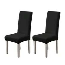 1/2/4/6pcs Solid Color Chair Covers, Decorative Dust-Proof Elastic Full-Coverage Chair Covers, Removable And Washable - Multi-color - View 19