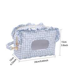 Quilted Plaid Ruffled Multi-Function Storage Bag, Suitable For Mother ...
