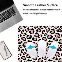 Pink Black Leopard Print PU Leather Desk Mat, Waterproof Anti-Slip Smooth Large Mouse Pad, Stain Resistant Desk Protector, Oversized Keyboard Table Pad For Office, School, Home Desktop, Gaming Study Work Decor, Easy Wipe Clean Computer Desk Cover Pad - View 7