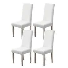 1/2/4/6pcs Solid Color Chair Covers, Decorative Dust-Proof Elastic Full-Coverage Chair Covers, Removable And Washable - Multi-color - View 38