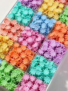 100pcs Girls Kids Baby Spring Colorful Flower Daisy Mini Hair Claw ...