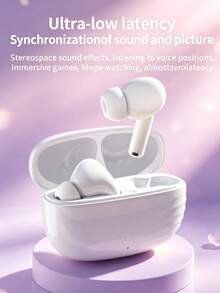 Earbud Bluetooth Nirkabel Sejati, Desain Ringan Semi-In-Ear, Koneksi Stabil Bluetooth 5.3, Pengisian Cepat, Peredam Kebisingan ENC untuk Panggilan, Kontrol Sentuh Cerdas, Universal untuk Berlari - View 1