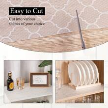 A Roll Of Shelf Liners And Drawer Liners, Various Lengths Of Non-Slip Kitchen Cupboard Mats, Non-Stick, Waterproof And Durable EVA Liners With Patterns, Suitable For Shelves, Fridge, Cupboards And Storage, 11.81 Inches Wide - Multicolor - View 3