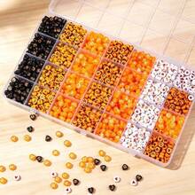 840pcs Multicolor Acrylic Alphabet Letter Beads Set With Storage Box, A-Z Gold Print Letter Spacer Beads For DIY Bracelet Necklace Keychain Jewelry Making Crafts - Multicolor - View 9