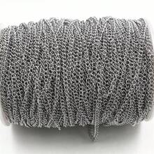 2 Meters Stainless Steel Gold Color Long Chains Bulk For Neklace Bracelet DIY Jewelry Findings Making Accessories Findings - Steel Chains - View 4