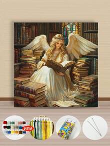 11/14CT Printed Cross Stitch Kit. Sacred Woman. Relaxing DIY For Adult Beginners. Includes Cloth, Needles, Threads & Chart. Handmade Wall Art Decor Gift. 40x40cm/15.7x15.7in - 40x40cm/15.7x15.7in - View 3