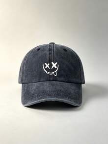 1/2pcs Unisex Printed Solid Color Adjustable Washed Baseball Cap, Casual Retro Style Fun Graphic Design, Suitable For Outdoor Sports, Daily Wear, Vacation, Gift Giving - Multicolor - View 12