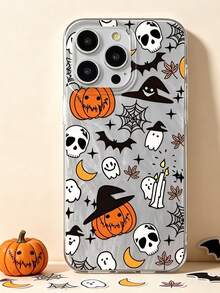 Halloween Pumpkin Ghost Bat Phone Case 17 Pro Max 17 Pro 17 16 Pro Max 16 Pro 16 15 Pro Max 15 Pro Max 15 Pro 15 14 Pro Max 14 Pro 14 13 Pro Max 13 Pro 13 12 Pro Max 12 Pro 11 - Multicolor - View 3