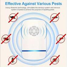 SMEGGEMS Ultrasonic Intelligent Frequency Conversion Insect Repellent, The Shell Is Made Of ABS Material, Physical Insect Repellent, And Low-Consumption, Silent And Low-Noise, Can Repel A Variety Of Pests - White - View 4