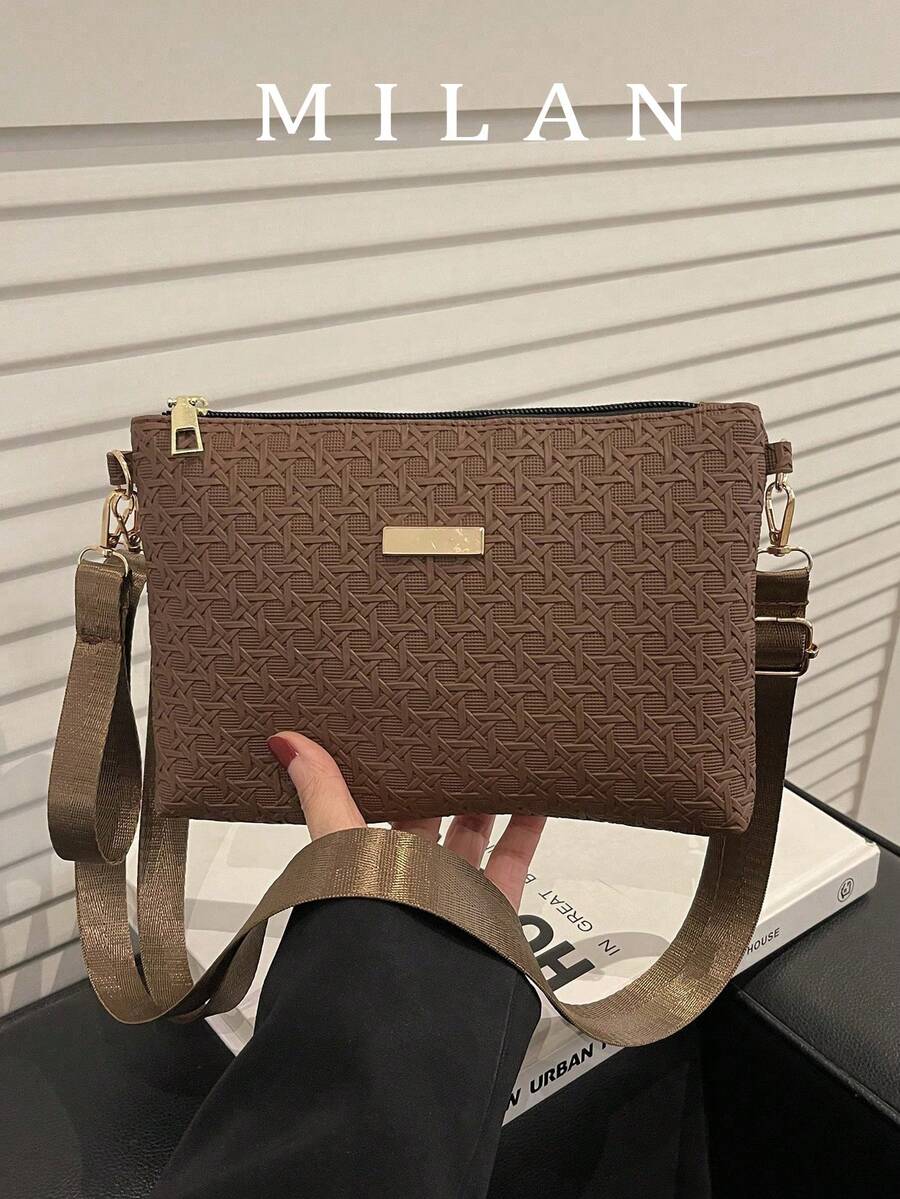 Spring Summer New Rhombus Women's Bag Versatile Wholesale Niche Shoulder Crossbody Sweet Small Square Bag - Coffee - View 1