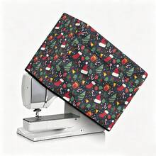 1pc Dust-Proof Cover For Sewing Machine, Modern Style Polyester Christmas Santa Claus Printing. Accessories Home Decoration, Household Appliance Cover. Dust-Proof And Washable. - Full Coverage - View 9