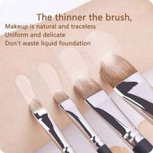1pc Tongue-Shaped Mask Brush Makeup Brush New Concealer Brush Beginner Portable Beauty Tool In Stock Wholesale Eyeshadow - Black - View 7