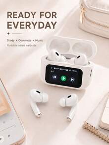 Earphone Bluetooth Nirkabel yang Ditingkatkan dengan Layar Tampilan, Headphone Stereo Nirkabel, Kontrol Sentuh, Earbud Mini, Earphone Olahraga Anti Keringat yang Nyaman - View 7
