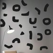 1 set abstrakta väggdekaler med abstrakt mönster, självhäftande papper, lämpligt för hemdekoration, rumsdekoration och väggdekoration, vattentätt PVC-material, avtagbart - Självhäftande - Visa 4