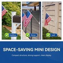 2/4Pcs Flag Pole Holder Plastic Mounting Bracket Wall Mounted Stable Waterproof Windproof Stand For Garden Holiday Seasonal Flags - A - View 8