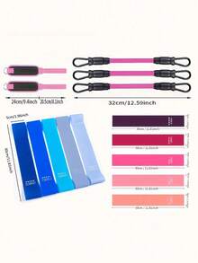 Set 4 Pcs Pita Resistensi Pinggul, Termasuk Tali Pergelangan Kaki, Tali Ketegangan Pinggul & Kaki, Pembentuk Pinggang, Mesin Kabel, Kit Pelatihan Pita Elastis Pengangkat Pinggul dan Pergelangan Kaki - MultiWarna - View 2