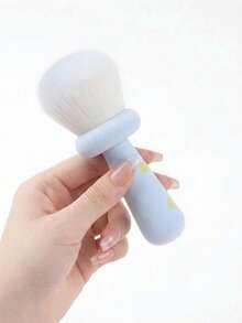 1Pc Cute Mushroom Nail Dust Brush, Soft Large Loose Powder Setting Makeup Brush, Portable Blush Highlighter Powder Brush For Manicure Face Makeup - Multicolor - View 10