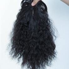 Starry Sky Mesh Corn Silk Wig Piece Mom Hair Supplement Block Top White Hair Coverage Fluffy Lightweight Bangs Natural Curly Hair Patch - Coffee Brown - View 14