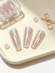 Shimmer Aurora-nagelpuder med spegelfinish, vacker dekoration för salong, proffs, hobbyister och DIY - Multifärgad - Visa 2