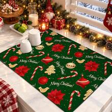 1pc Christmas Themed Printed Pattern Dish Drying Mat, Kitchen Countertop Bowl & Plate Rubber Bottom Drying Pad, Party Decoration, Super Absorbent Hidden Stain Dish Drying Mat, Soft Diatomaceous Earth With Rubber Backing Multi-Functional Kitchen Home Mat, Quick Dry Mat For Coffee Machine & Dish Rack, Kitchen Countertop Coffee Mat & Dish Drying Pad - LL LSD020 - View 10