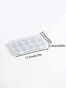 15-Compartment Transparent Plastic Storage Box With Dividers, Suitable For Storing Craft Supplies Like Tape And Beads, Also Can Be Used For Fishing Supplies - Color: Random - View 8