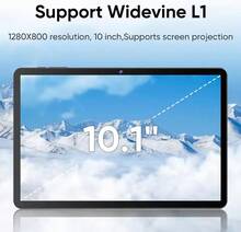 Qetupa 10.1 吋 Android 15 平板電腦，4GB RAM 64/128GB ROM，四核心 1.8GHz 處理器，HD 1280×800 IPS 觸控螢幕，5MP 前置與 13MP 後置鏡頭，6000mAh 電池，不支援 SIM 卡（無變壓器） - 藍色 - 查看 2