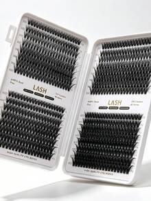 DIY Lash Cluster Book 640Pcs 30D 80D Mixed Density D Curl 10 16mm Mixed Length Individual Eyelash Clusters Home Eye Makeup Tool - D - View 2